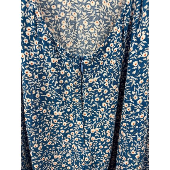 Women’s Princess Polly Size 4 Blue Tank Backless Mini Sundress w/ White Florals - Picture 6 of 8